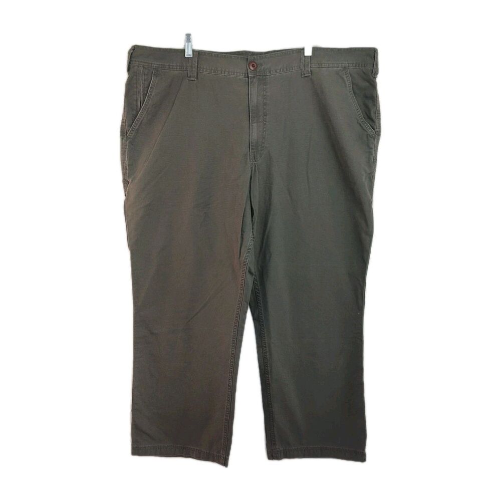 RedHead Canvas Pants Men's 46 x 30 Army‎ Green Relaxed Straight Leg